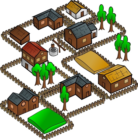 588x595 Village Clip Art Free Vector In Open Office Drawing