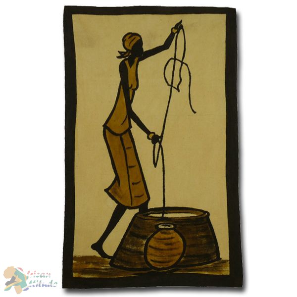 600x600 Mural Village Well In Africa