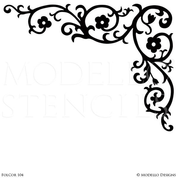 600x599 Vine Drawing Stencil For Free Download