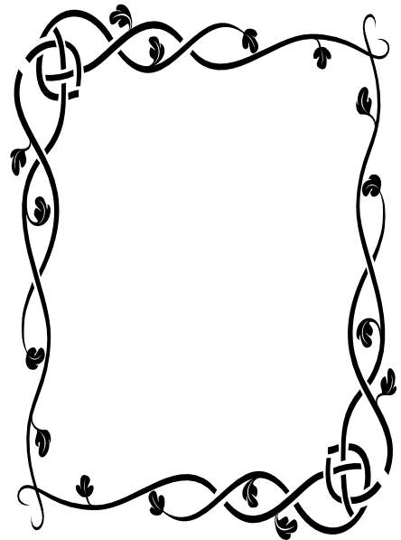 444x597 Borders Drawing Vine Transparent Png Clipart Free Download