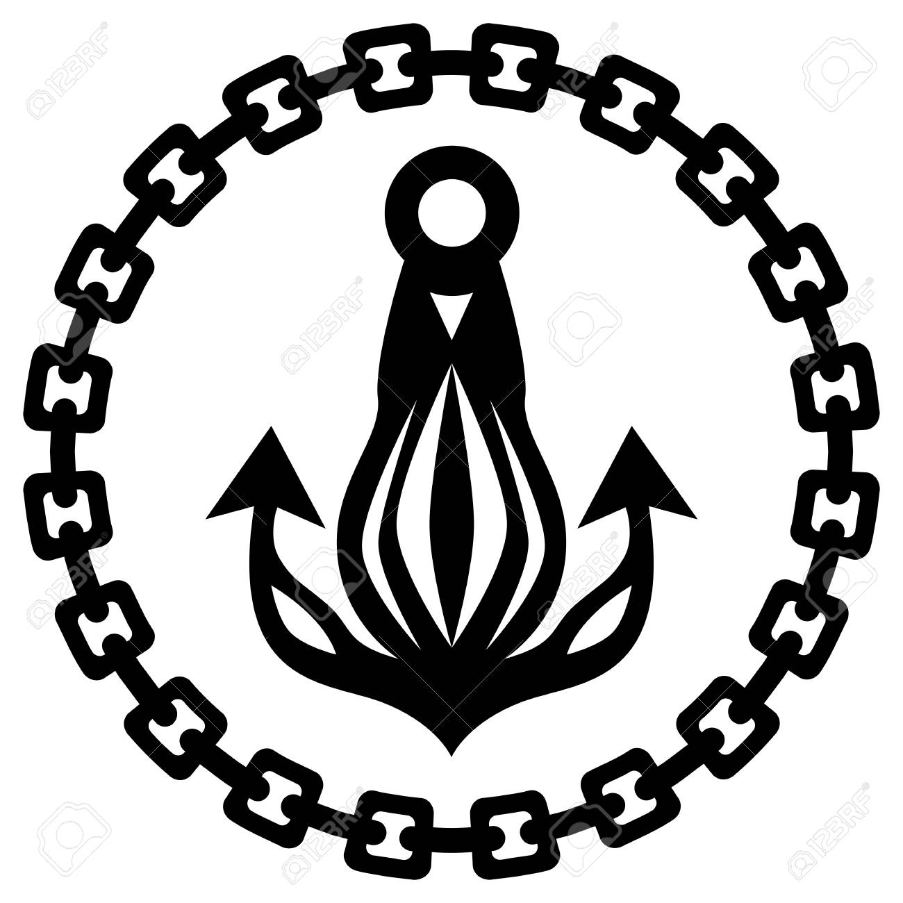 1300x1300 Huge Collection Of 'anchor And Chain Drawing' Download More Than