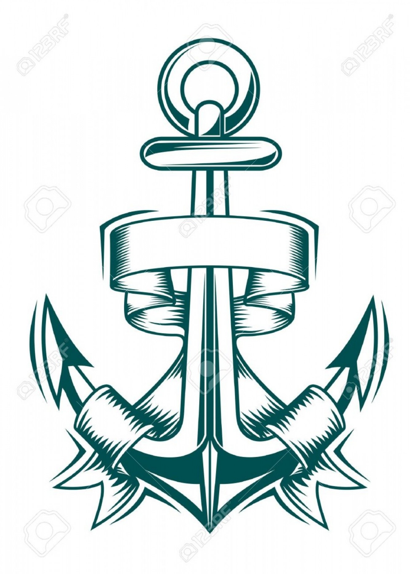 1335x1872 Photoancient Anchor With Ribbons For Heraldic Design Soidergi