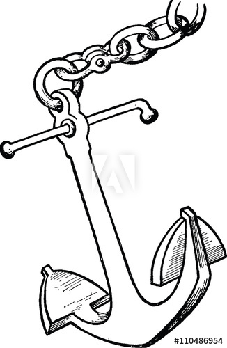 326x500 Vintage Drawing Anchor