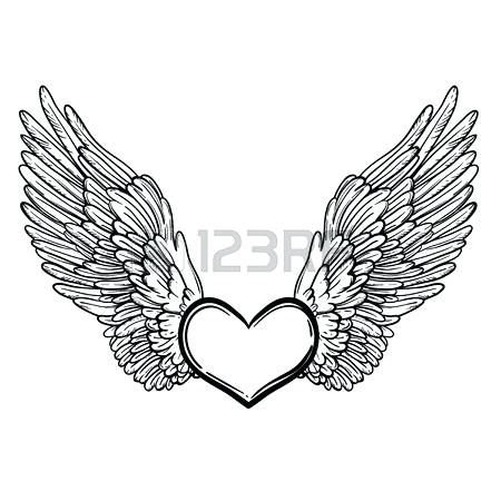450x450 Drawing Hearts With Wings