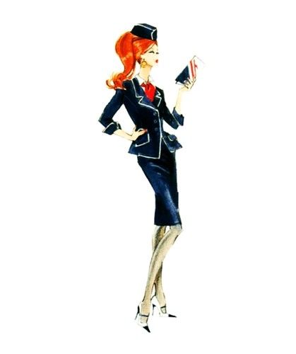 419x500 Robert Best Barbie Flight Attendant Print Omg So Perfect