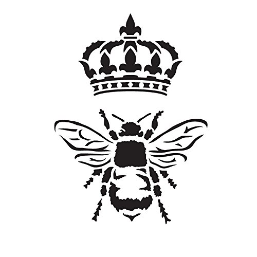 500x500 Queen Bee Crown Stencil