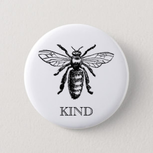 307x307 Vintage Bee Buttons Pins