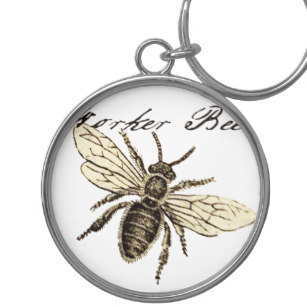 307x307 Bee Drawing Key Rings Keychains Zazzle Au