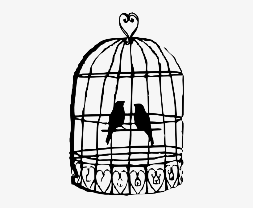 820x673 Birdcage Lovebirds Grey Clip Art At Clker