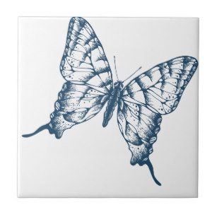 307x307 Butterfly Drawing Decorative Ceramic Tiles