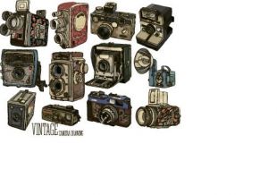 310x218 vintage camera hand drawing vectors set free vectors ui