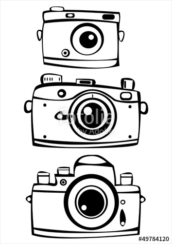 354x500 Set Of Three Vintage Film Photo Cameras Isolated On White Backgr