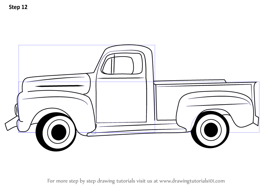 844x598 Learn How To Draw A Vintage Truck