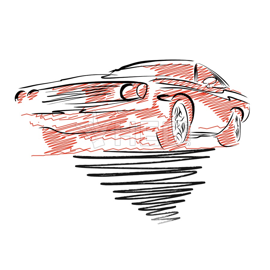 900x900 Vintage Muscle Car Drawing Hebstreit
