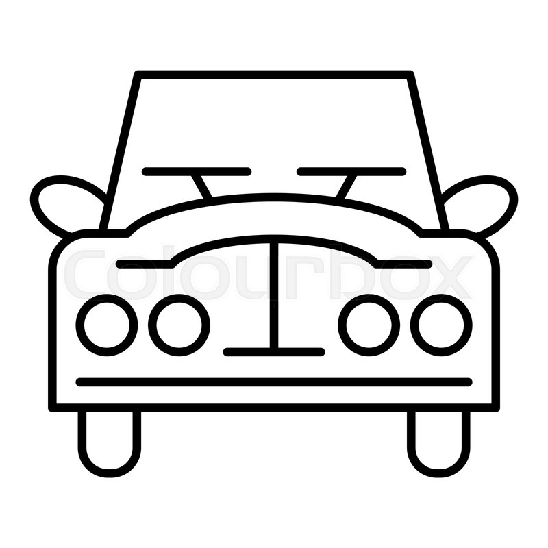 800x800 Retro Car Thin Line Icon Vintage Car Stock Vector Colourbox