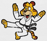 190x167 Retro Vintage Grunge Style Karate Judo Tiger Cat Baby Cap