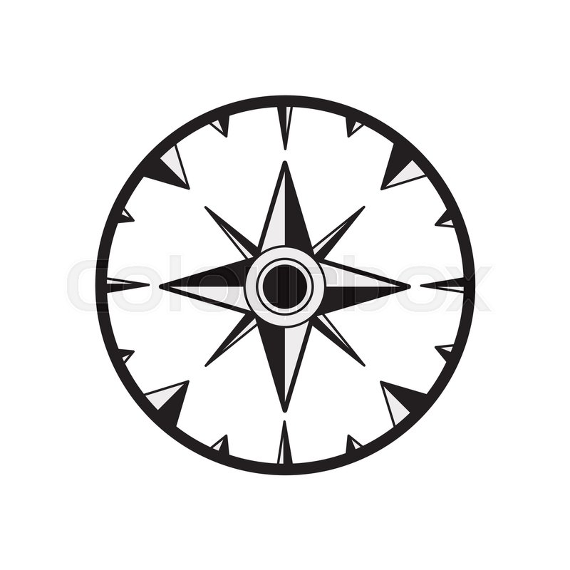 800x800 Vintage Compass Wind Rose Icon Over Stock Vector Colourbox