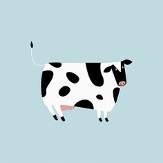 Vintage Cow Drawing