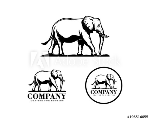 500x400 Cute And Strong Elephant Animal Illustration Hand Drawing Symbol