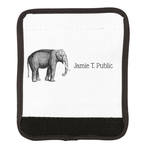630x630 Vintage Elephant Drawing Luggage Handle Wrap