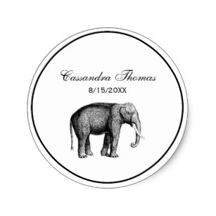 307x307 Vintage Elephant Drawing Stickers Zazzle Nz