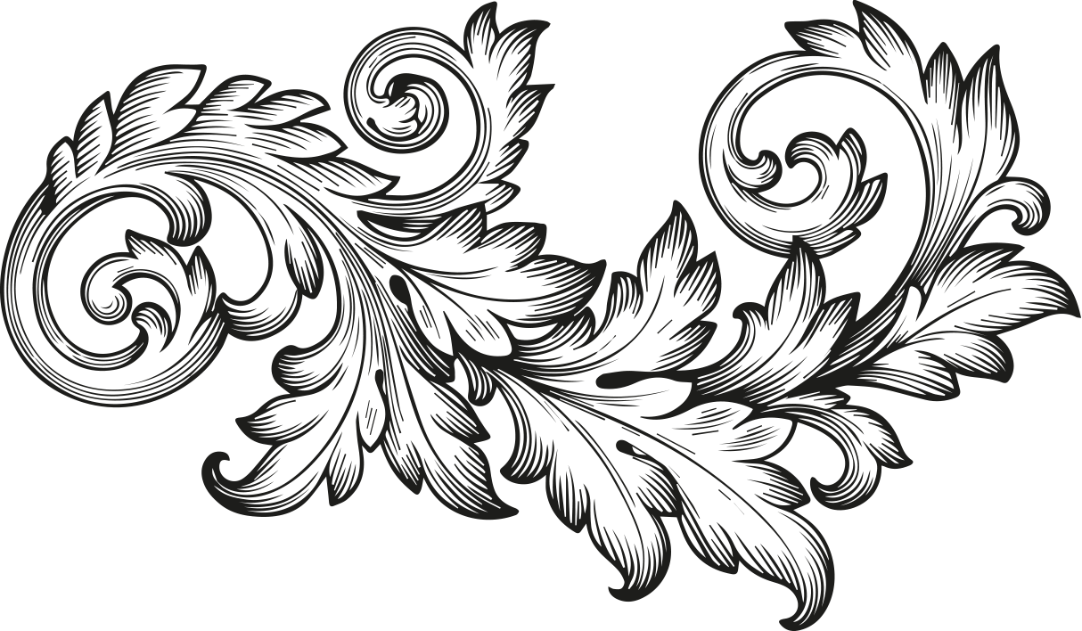 1214x708 Hd Vector Stock Scroll Engraving Acanthus Transprent Png