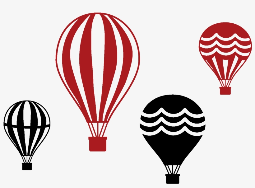 820x604 Set Of Four Vintage Hot Air Balloons