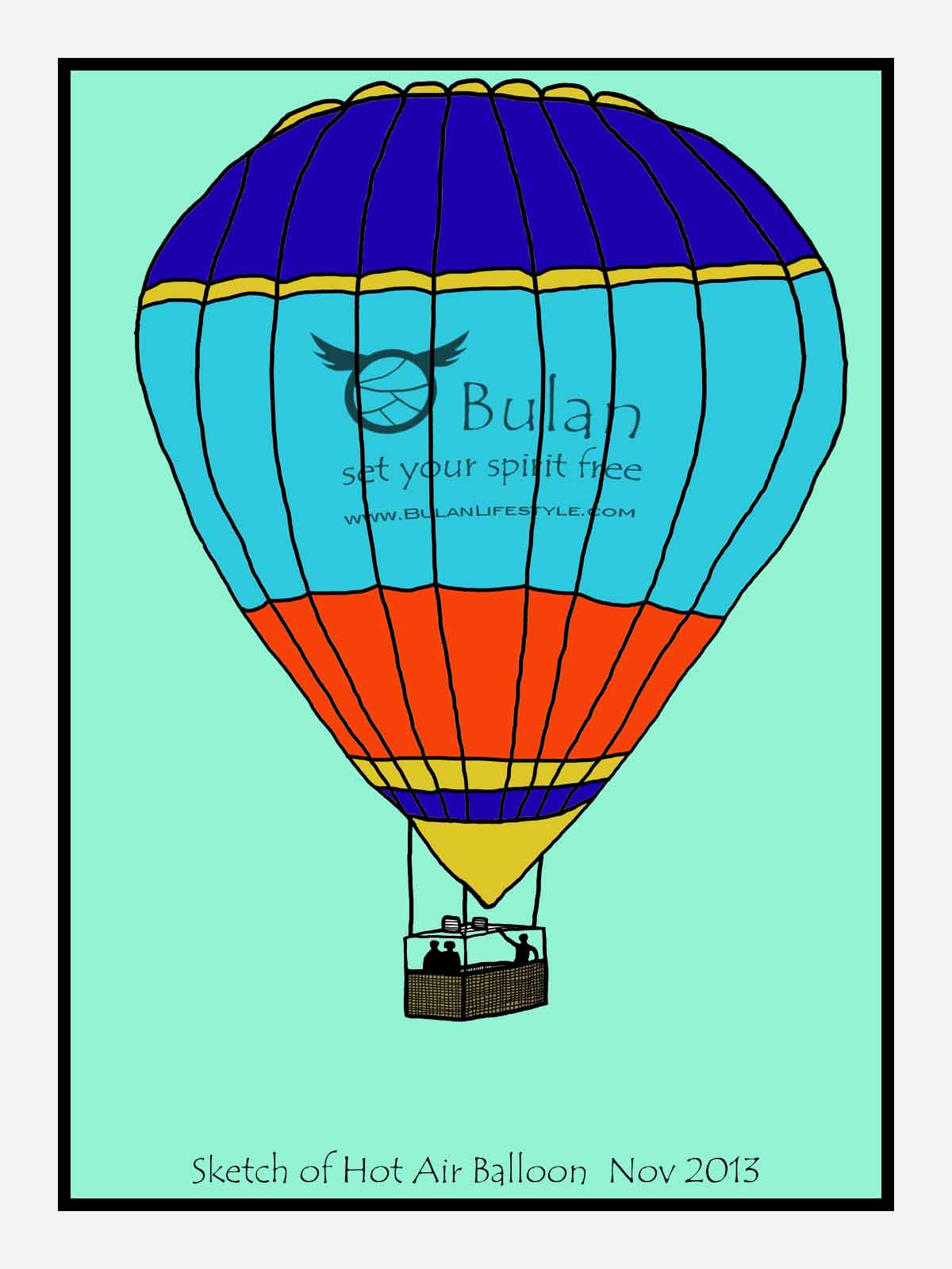 1200x1600 Vintage Hot Air Balloon Drawing