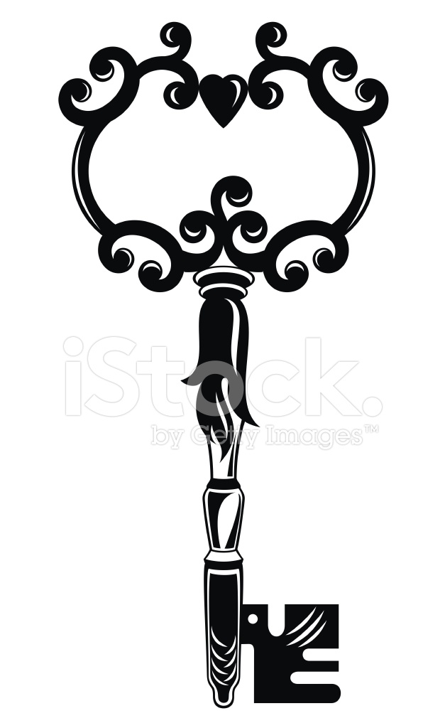 627x1024 Vintage Key Stock Vector