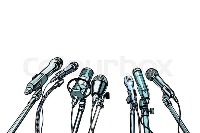 800x534 Many Microphones Interview Background Stock Vector Colourbox