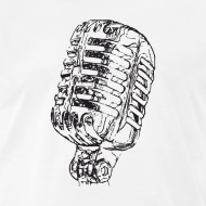 190x190 Vintage Car Microphone Sketch Men's Premium T Shirt Spreadshirt
