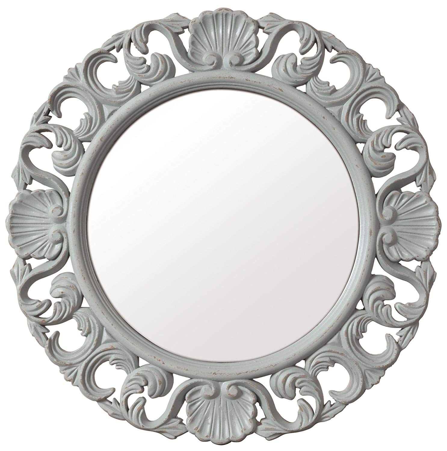 1486x1500 Innova Casa Circular Wall Mirror Vintage Frame