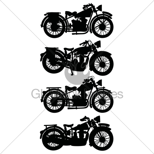 500x500 Four Vintage Motorcycles Gl Stock Images