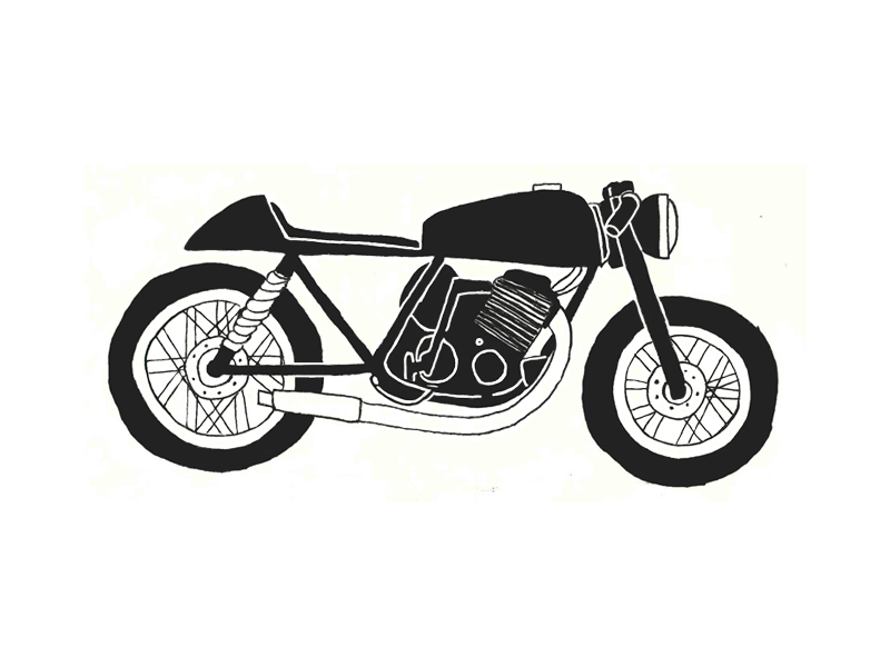 800x600 Hand Drawn Cafe Racer