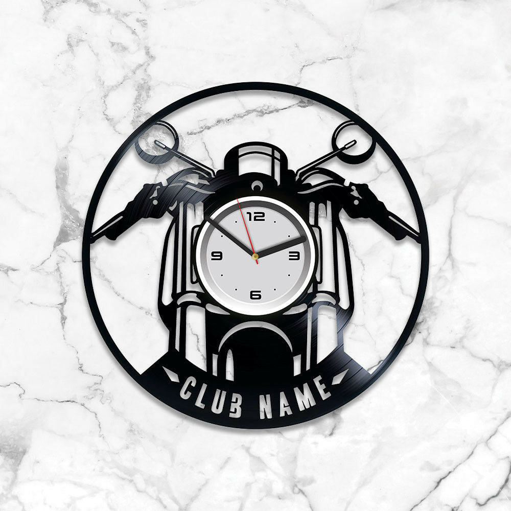 1000x1000 Harley Davidson Vinyl Wall Art Clock Gift For Boy Vintage