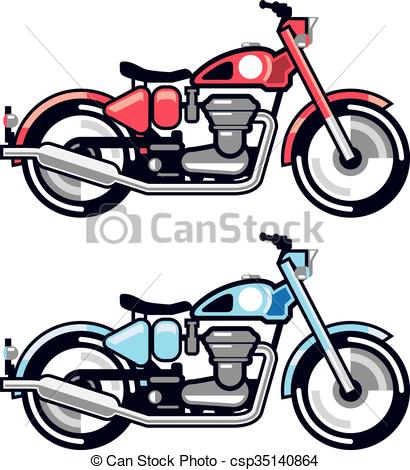 410x470 Vintage Motorcycle Stylized Vector