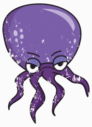 190x261 Retro Vintage Grunge Style Octopus Cuttlfish Squid Iphone X Case