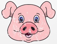 190x146 Retro Vintage Grunge Style Piglet Pig Pork Mouse Pad Spreadshirt