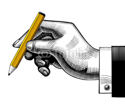 400x343 Vintage Drawing Of Hand With A Pencil Buy Photos Ap Images