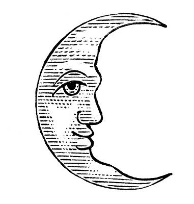 381x400 Man In The Moon Clipart! Celestial Moon Tattoo Designs