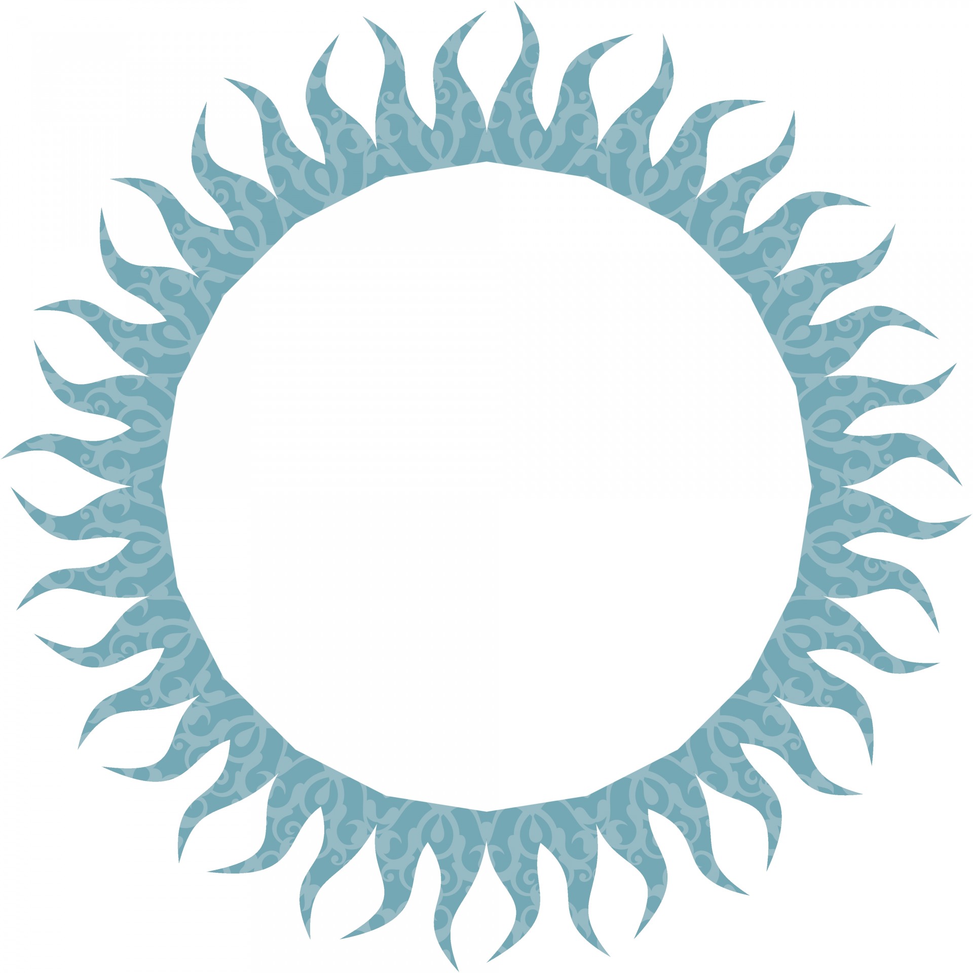1920x1920 Blue, Frame, Sun, Symbol, Shapes
