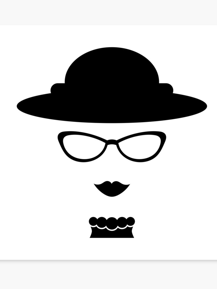 750x1000 Vintage Lady With Eyeglasses Drawing Canvas Print