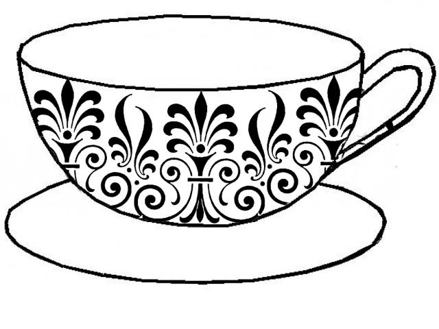 Vintage Tea Cup Drawing | Free download on ClipArtMag