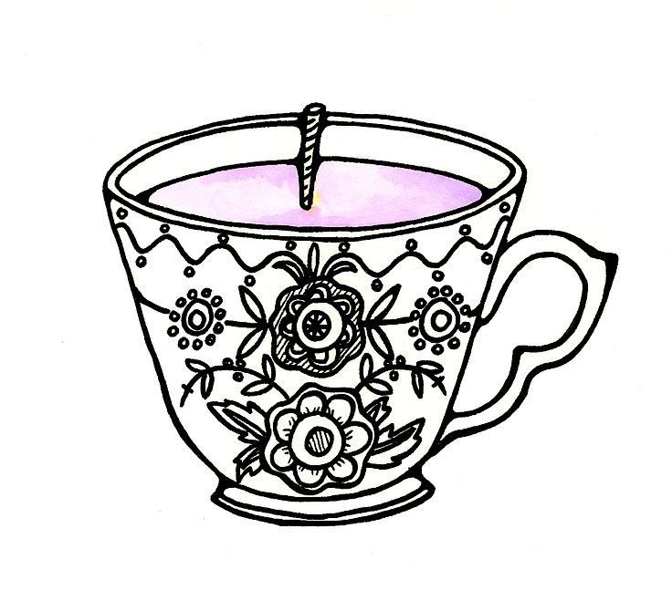 736x659 Inspirational Tea Cup Coloring