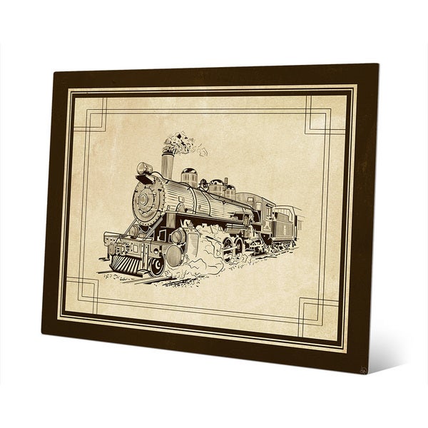 600x600 Shop 'vintage Train' Metal Wall Art