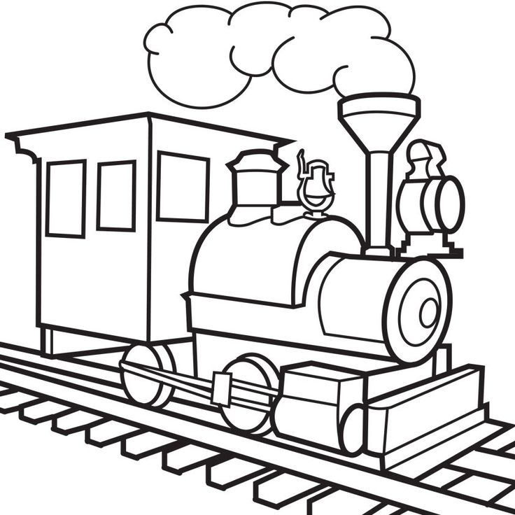 736x736 Train Drawing Group With Items