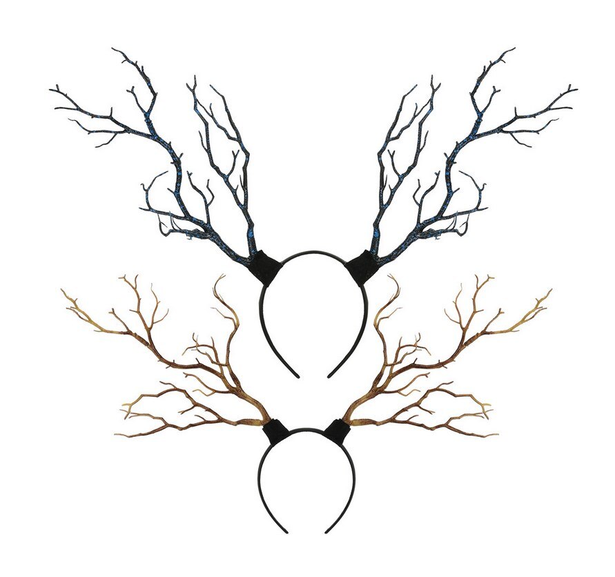 891x836 Vintage Tree Branches Women Kids Headbands Props Horns Hair