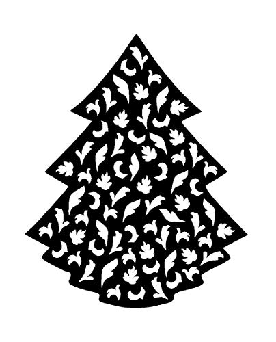 404x500 Vintage Leaf Christmas Tree Stenciltemplate Choose Size