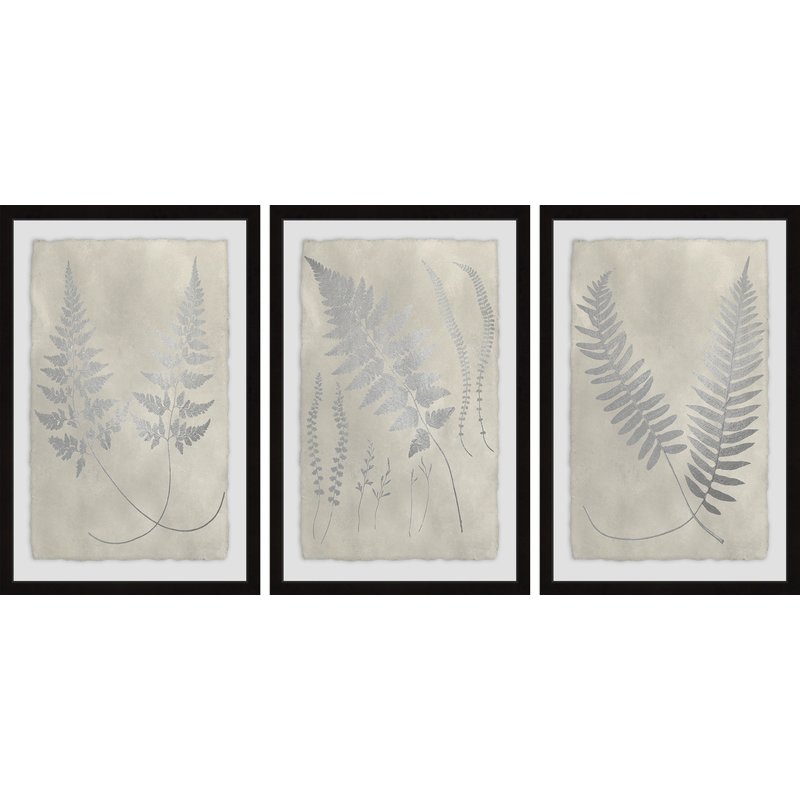 800x800 gracie oaks 'vintage fern study v' drawing print multi piece image