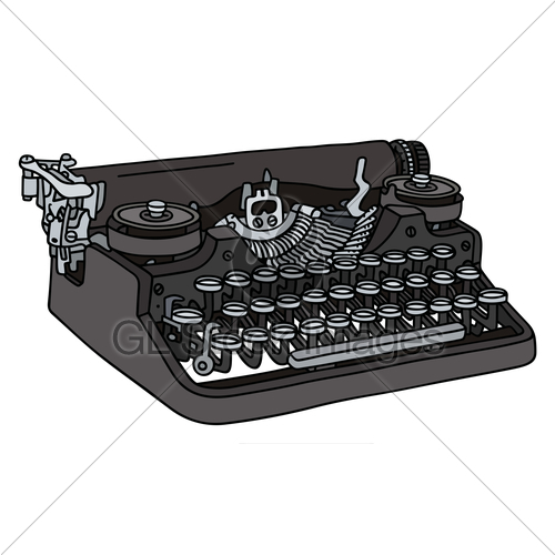 500x500 The Vintage Portable Typewriter Gl Stock Images